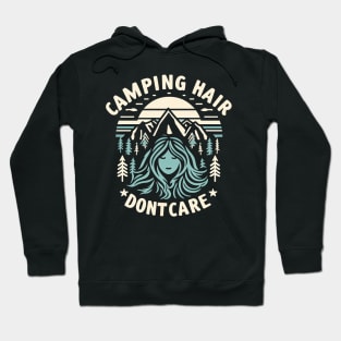 "Camping Hair Don't Care" Camping Hoodie